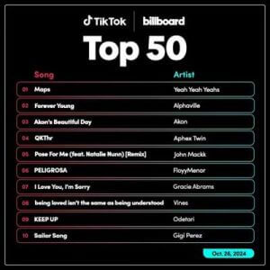 TikTok Billboard Top 50 Singles Chart (26.10)